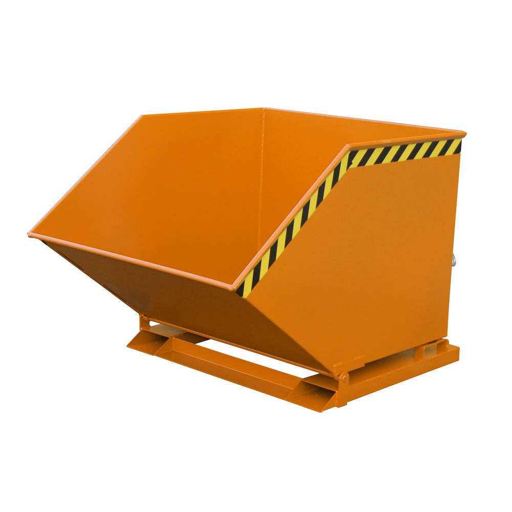 Product afbeelding: Bauer® Spanenkantelbak, kastvormige kuip, gelakt, volume 1 m³, RAL 2000 geeloranje