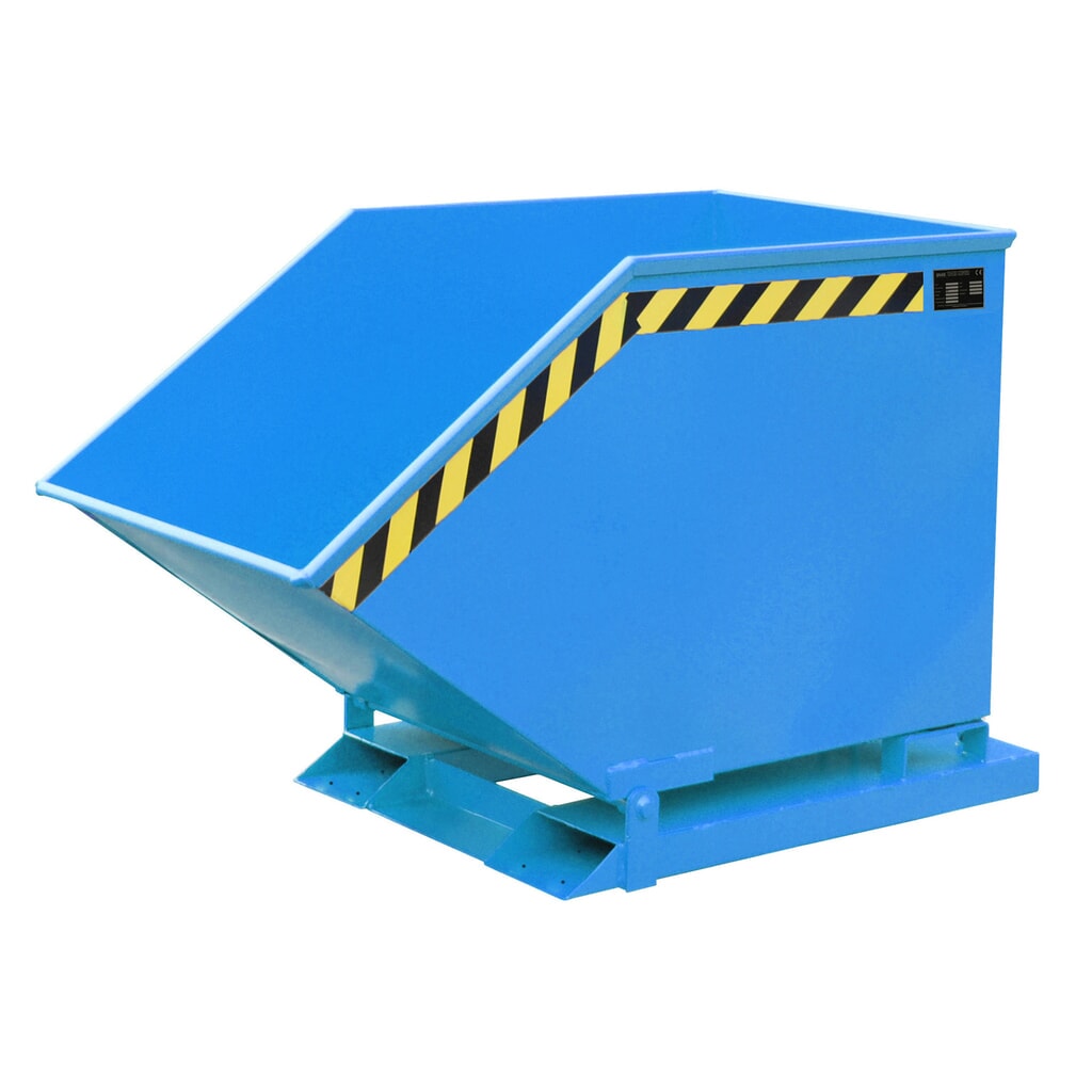 Product afbeelding: Bauer® Spanenkantelbak, kastvormige kuip, gelakt, volume 0,6 m³, RAL 5012 lichtblauw