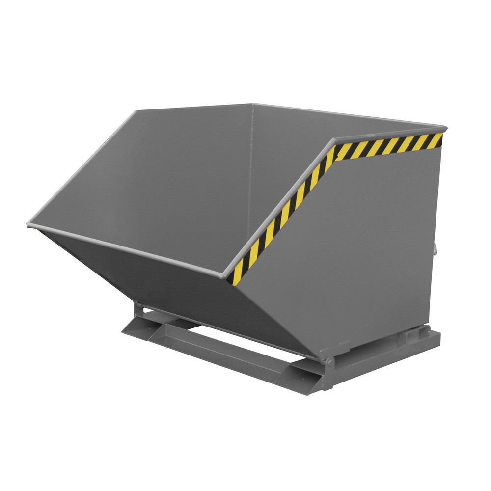 Product afbeelding: Bauer® Spanenkantelbak, kastvormige kuip, gelakt, volume 1 m³, RAL 7005 muisgrijs