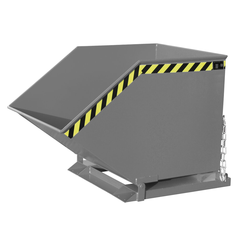 Bauer® Spanenkantelbak, kastvormige kuip, gelakt, volume 0,8 m³, RAL 7005 muisgrijs Product afbeelding: Bauer® Spanenkantelbak, kastvormige kuip, gelakt, volume 0,8 m³, RAL 7005 muisgrijs
