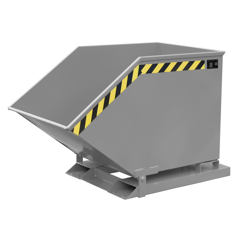 Product afbeelding: Bauer® Spanenkantelbak, kastvormige kuip, gelakt, volume 0,4 m³, RAL 7005 muisgrijs
