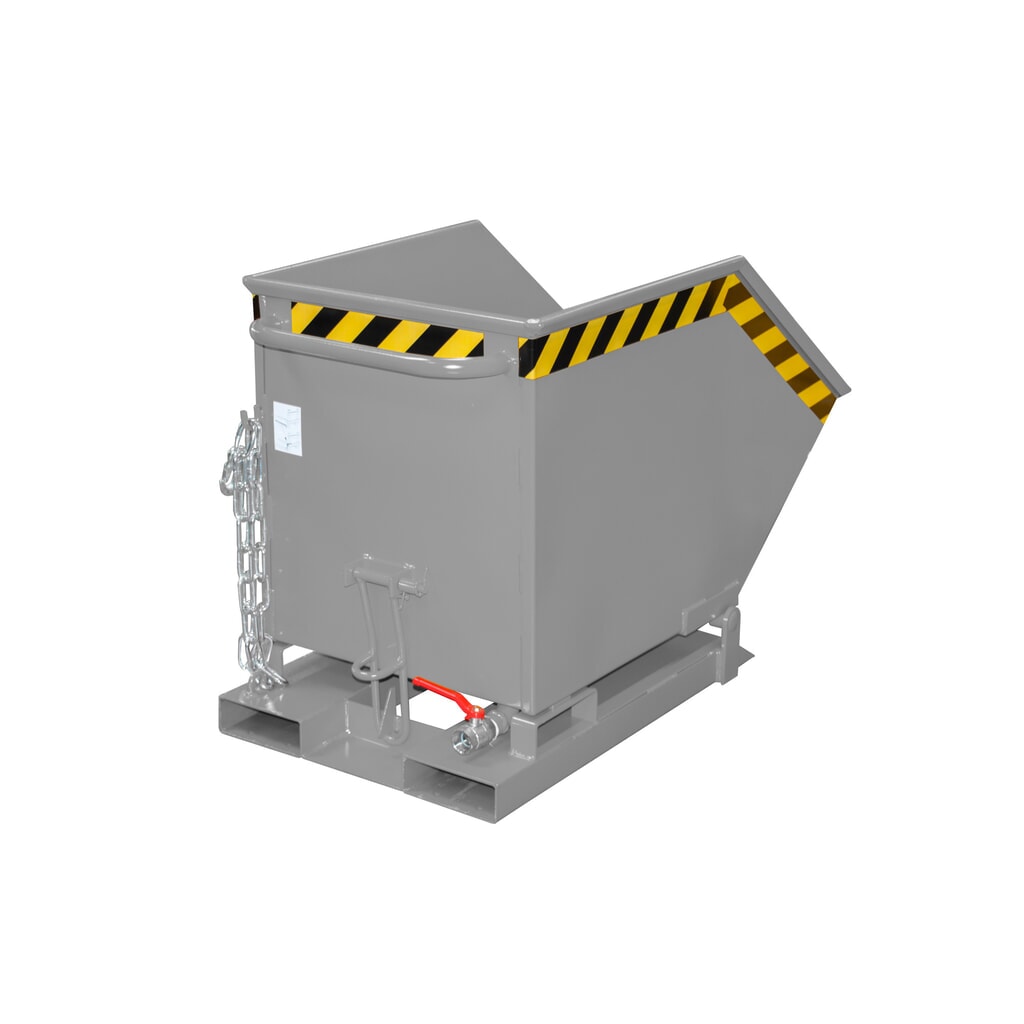 Product afbeelding: Bauer® Spanenkantelbak, kastvormige kuip, gelakt, volume 0,25 m³, RAL 7005 muisgrijs