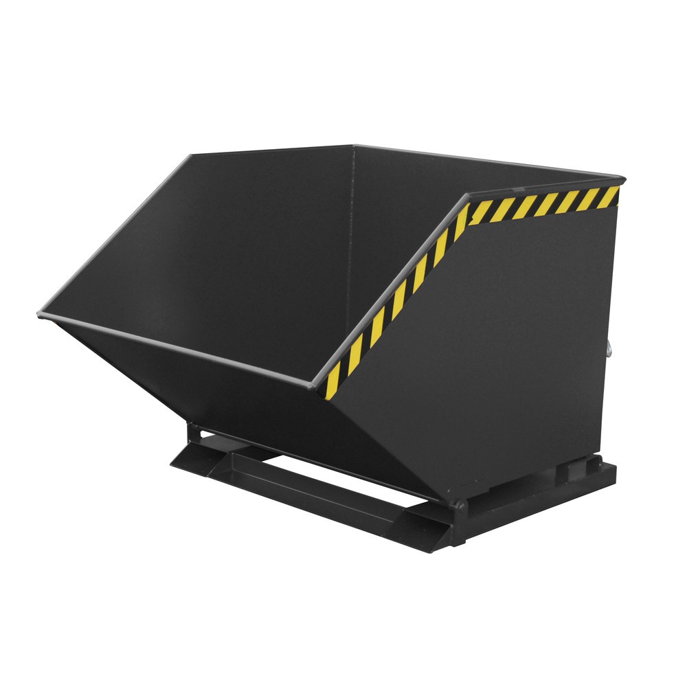 Product afbeelding: Bauer® Spanenkantelbak, kastvormige kuip, gelakt, volume 1 m³, RAL 7021 zwartgrijs