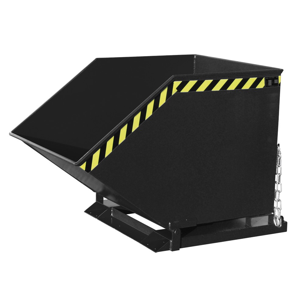 Product afbeelding: Bauer® Spanenkantelbak, kastvormige kuip, gelakt, volume 0,8 m³, RAL 7021 zwartgrijs