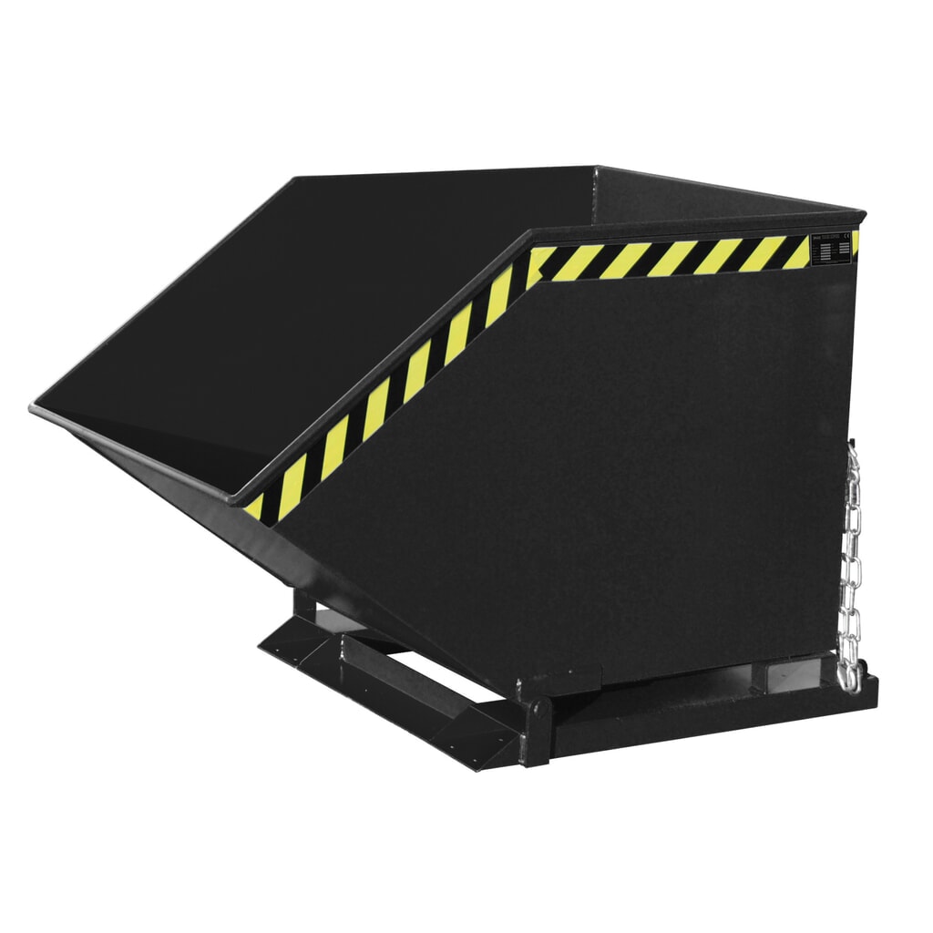 Product afbeelding: Bauer® Spanenkantelbak, kastvormige kuip, gelakt, volume 0,8 m³, RAL 7021 zwartgrijs