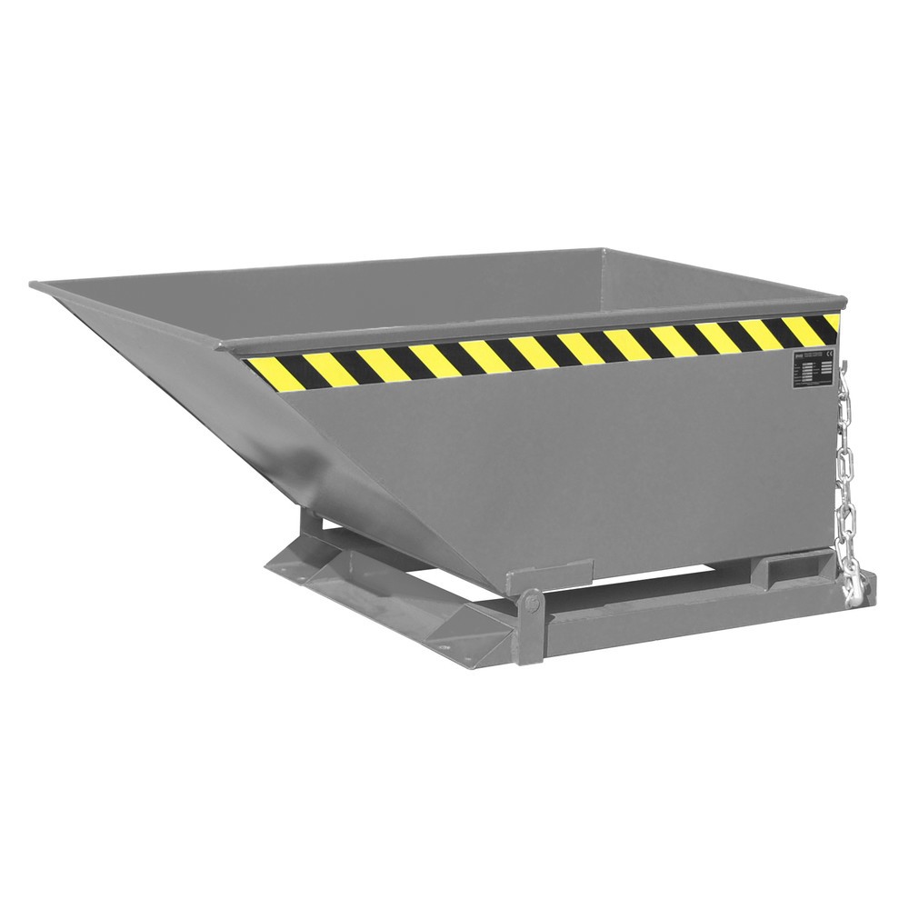 Product afbeelding: Bauer® Spanenkantelbak, lage kuip, gelakt, volume 0,4 m³, RAL 7005 muisgrijs