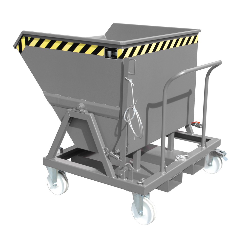 Productafbeelding nr. 1: Bauer® Spanenkantelbak voor gelijkvloers legen, gelakt, volume 0,55 m³, RAL 7005 muisgrijs