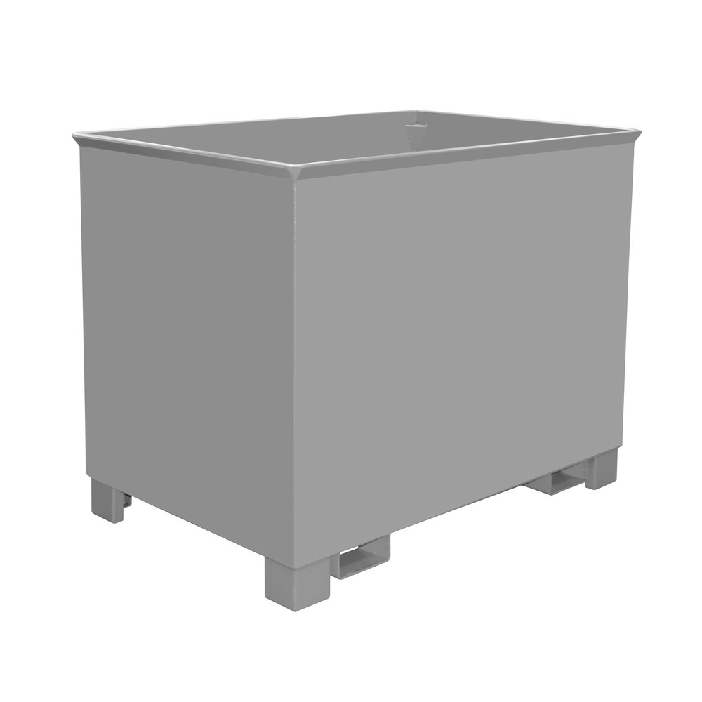 Product afbeelding: Bauer® stapelbak voor routetreinen, gelakt, volume 0,8 m³, RAL 7005 muisgrijs