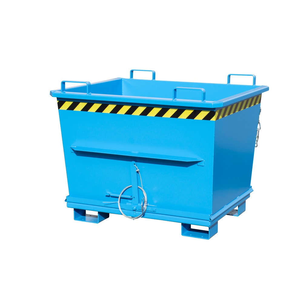 Productafbeelding nr. 1: Bauer® Stapelbare bak met uitklapbare bodem, gelakt, volume 0,7 m³, RAL 5012 lichtblauw