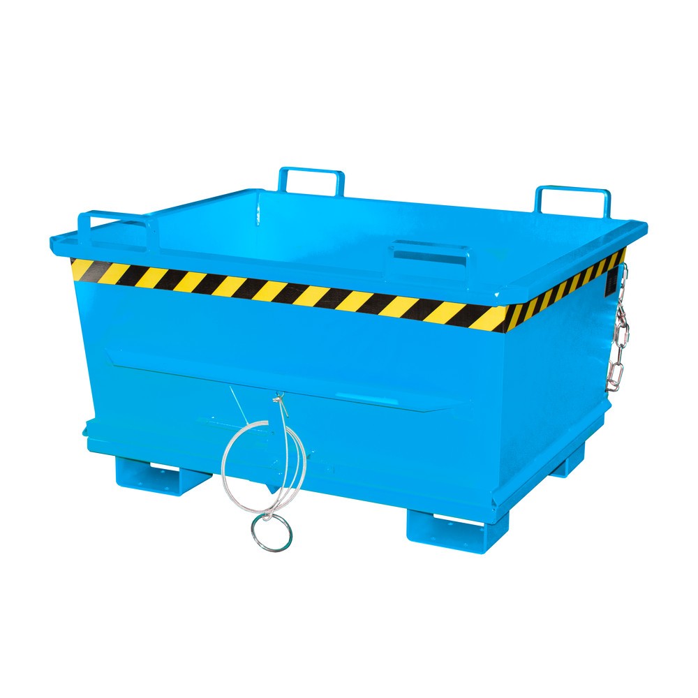 Productafbeelding nr. 1: Bauer® Stapelbare bak met uitklapbare bodem, gelakt, volume 0,5 m³, RAL 5012 lichtblauw