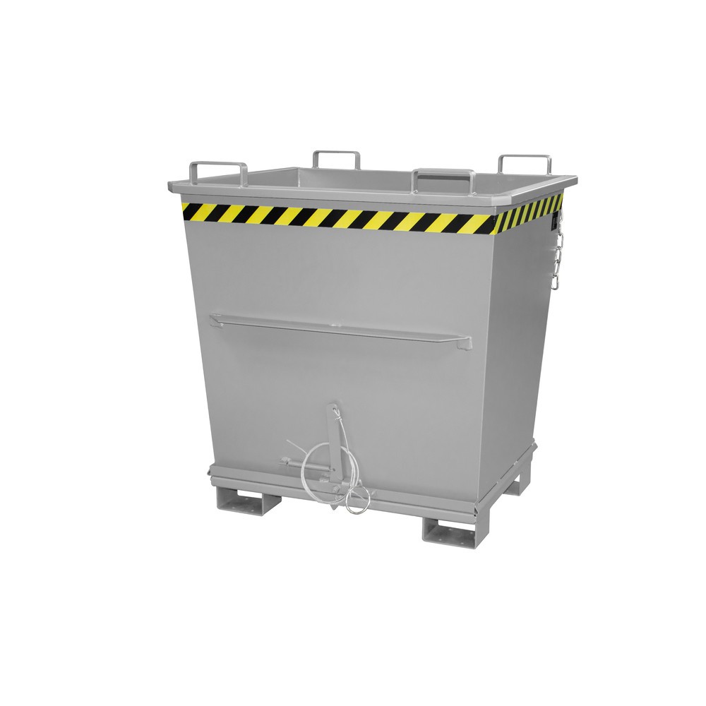 Productafbeelding nr. 1: Bauer® Stapelbare bak met uitklapbare bodem, gelakt, volume 1 m³, RAL 7005 muisgrijs
