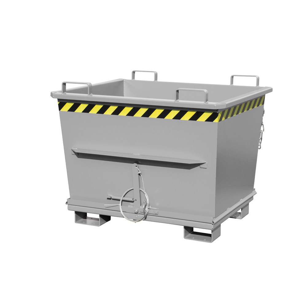 Productafbeelding nr. 1: Bauer® Stapelbare bak met uitklapbare bodem, gelakt, volume 0,7 m³, RAL 7005 muisgrijs