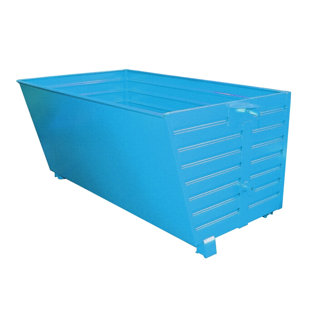 Product afbeelding: Bauer® Stapelbare kantelbak, gelakt, volume 2 m³, RAL 5012 lichtblauw