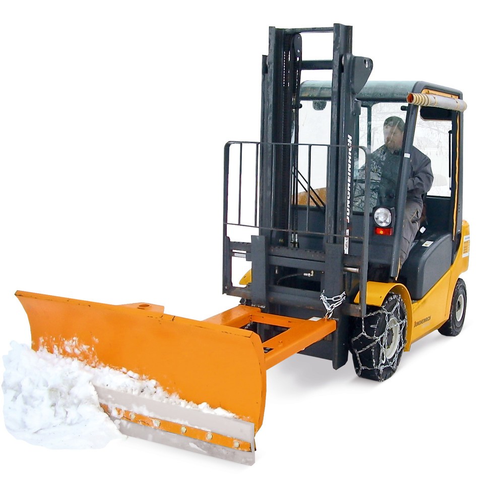 Bauer® Heftrucksneeuwschuiver met schuifrand van polyurethaan, pendelophanging