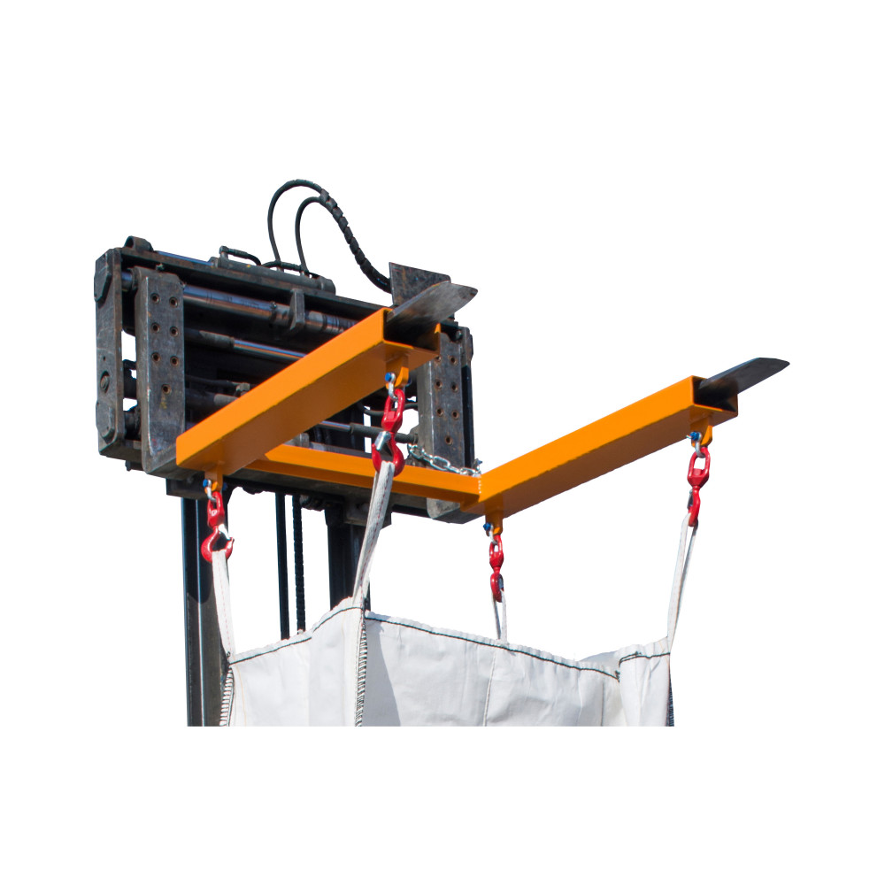 Productafbeelding nr. 2: Traverse Bauer® voor BIG BAG, heftruckopname met 4 wartelhaken, draagvermogen 1.250 kg, gelakt, RAL 2000 geeloranje
