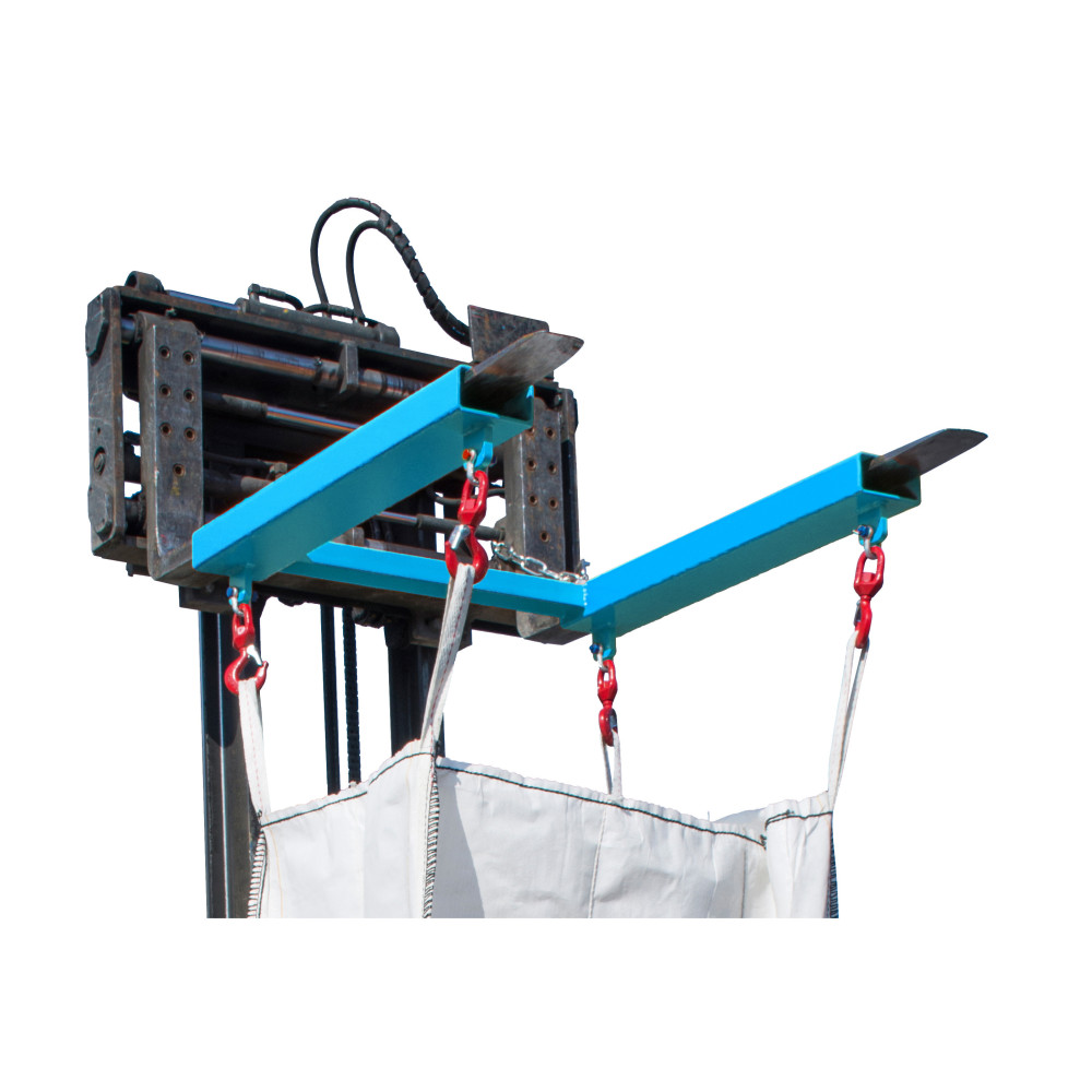 Productafbeelding nr. 2: Traverse Bauer® voor BIG BAG, heftruckopname met 4 wartelhaken, draagvermogen 1.250 kg, gelakt, RAL 5012 lichtblauw