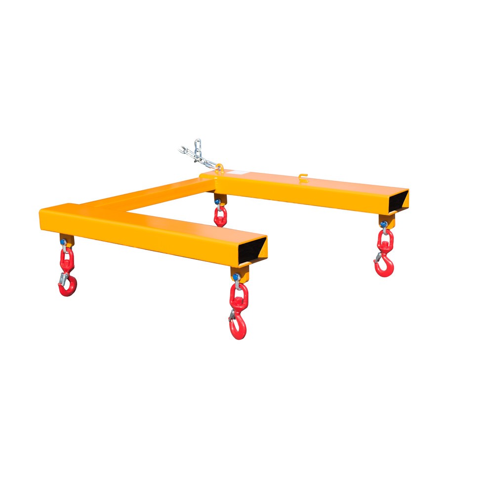 Productafbeelding nr. 1: Traverse Bauer® voor BIG BAG, heftruckopname met 4 wartelhaken, draagvermogen 1.250 kg, gelakt, RAL 2000 geeloranje