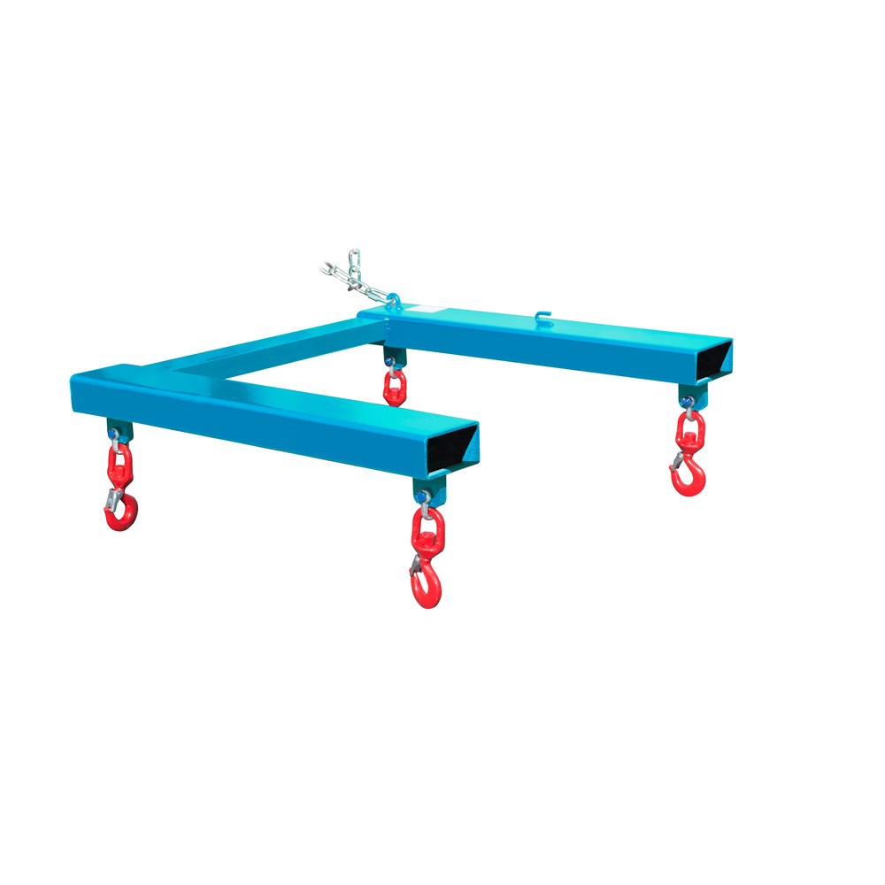 Productafbeelding nr. 1: Traverse Bauer® voor BIG BAG, heftruckopname met 4 wartelhaken, draagvermogen 1.250 kg, gelakt, RAL 5012 lichtblauw