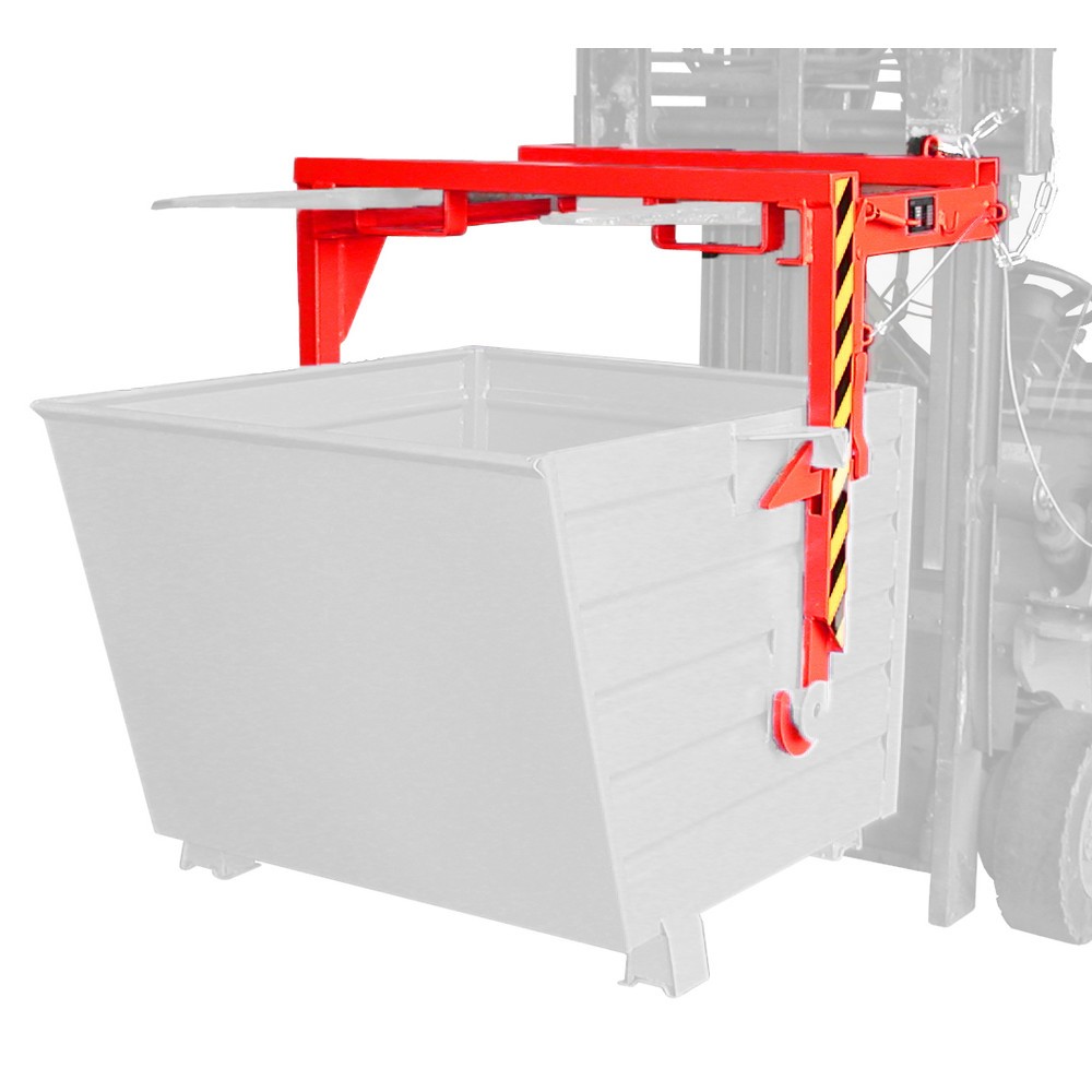 Product afbeelding: Bauer® Traverse voor stapelbare kantelbakken, volume 0,55 m³, RAL 3000 vuurrood