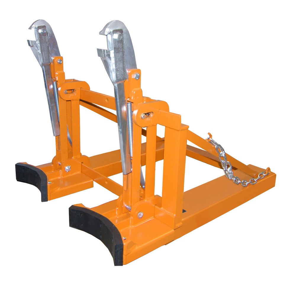 Productafbeelding nr. 3: Bauer® Vatengrijper voor stalen en kunststof L-ringvaten, cap. 1.600 kg, RAL 2000 geeloranje