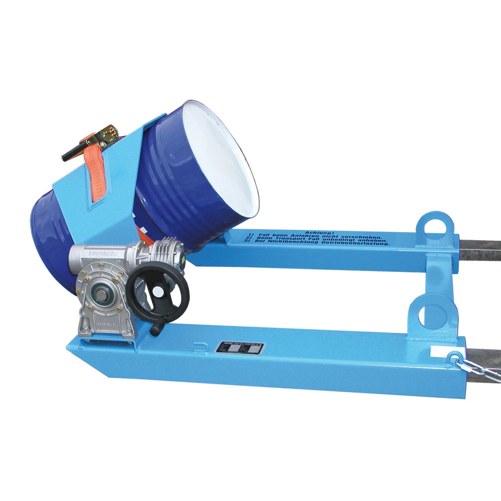 Productafbeelding nr. 4: Bauer® Vatenkantelaar, cap. 300 kg, voor vat-Ø 350-600 mm, zwengel, RAL 5012 lichtblauw