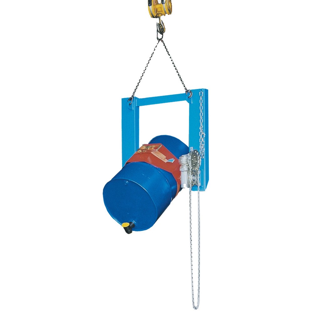 Productafbeelding nr. 2: Bauer® Vatenkantelaar, cap. 300 kg, voor vat-Ø 350-600 mm, eindeloze ketting, RAL 5012 lichtblauw