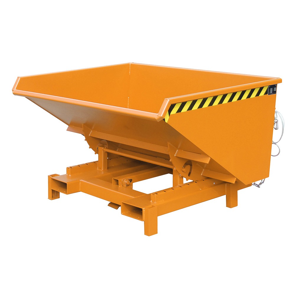 Product afbeelding: Bauer® Zwaarlastkantelbak, capaciteit 4.000 kg, gelakt, volume 0,9 m³, RAL 2000 geeloranje