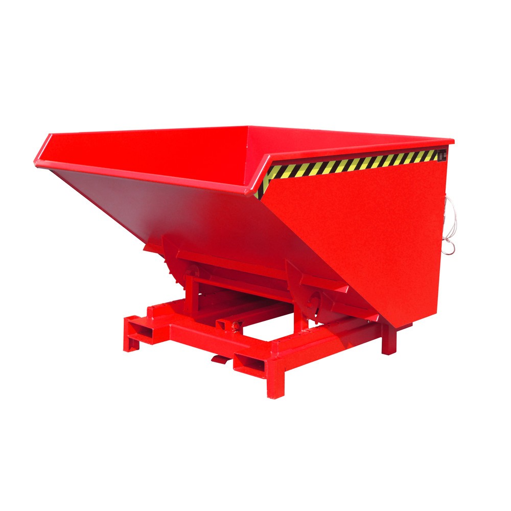 Product afbeelding: Bauer® Zwaarlastkantelbak, capaciteit 4.000 kg, gelakt, volume 1,7 m³, RAL 3000 vuurrood
