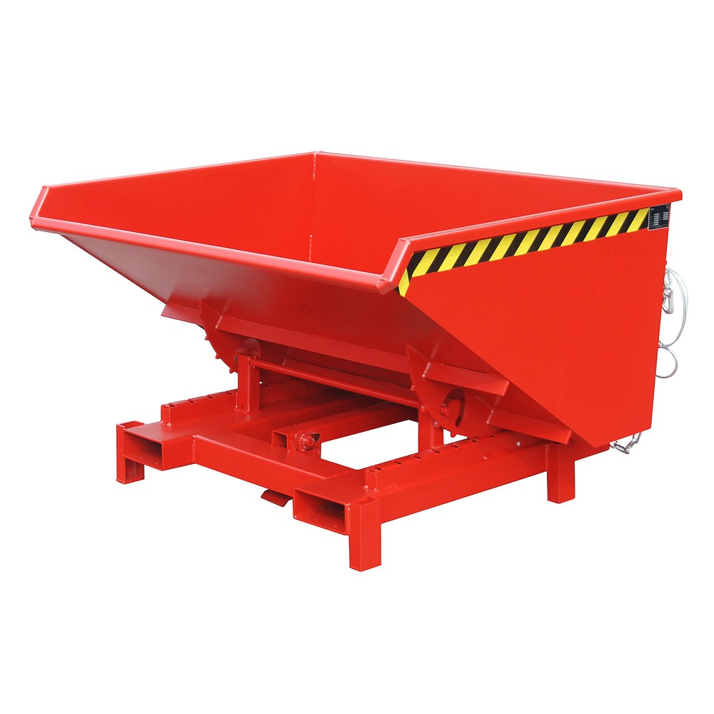 Productafbeelding nr. 1: Bauer® Zwaarlastkantelbak, capaciteit 4.000 kg, gelakt, volume 0,9 m³, RAL 3000 vuurrood