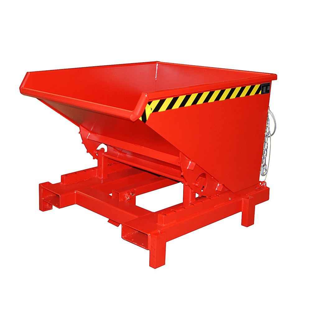 Product afbeelding: Bauer® Zwaarlastkantelbak, capaciteit 4.000 kg, gelakt, volume 0,6 m³, RAL 3000 vuurrood