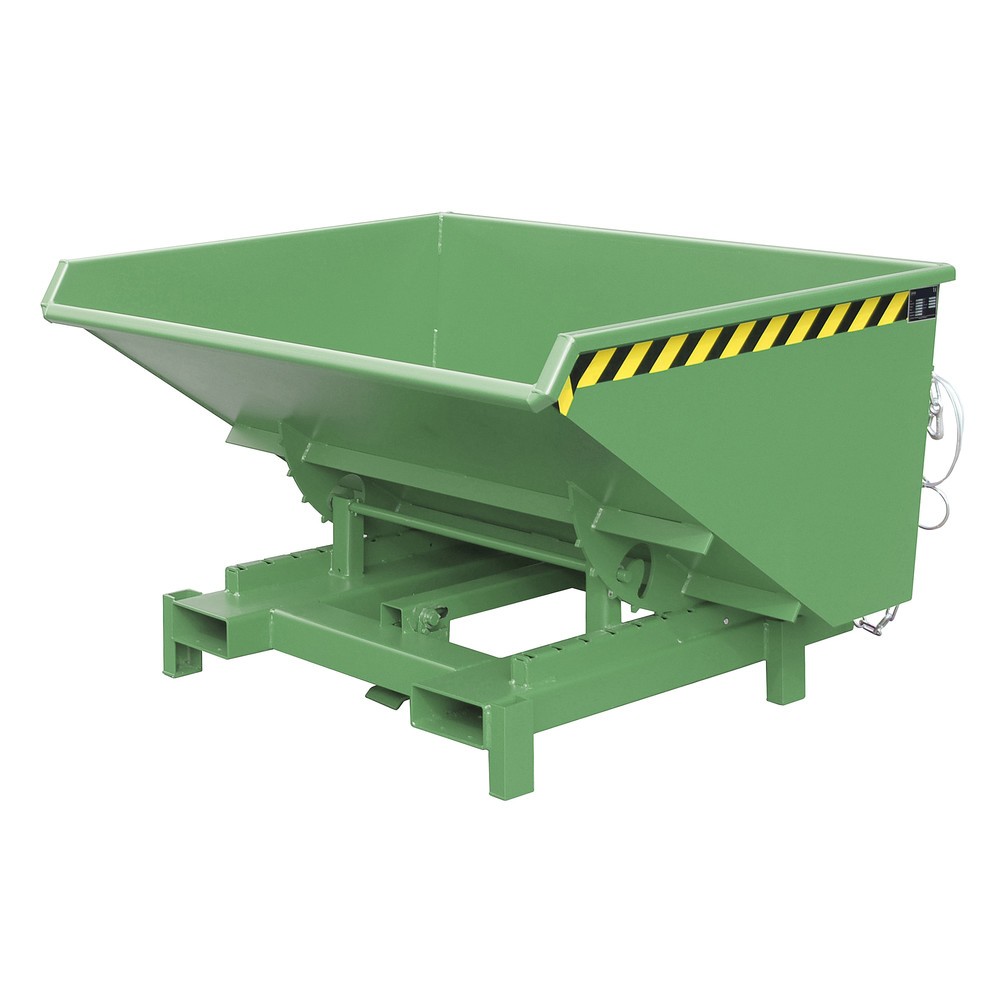 Product afbeelding: Bauer® Zwaarlastkantelbak, capaciteit 4.000 kg, gelakt, volume 0,9 m³, RAL 6011 resedagroen