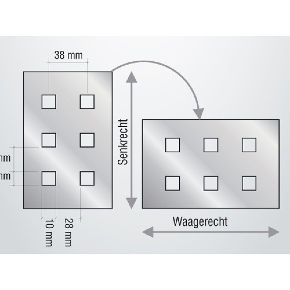 Productafbeelding nr. 2: Bedrunka+Hirth geperforeerde plaat voor werktafels en -banken, b x h 2.000 x 450 mm