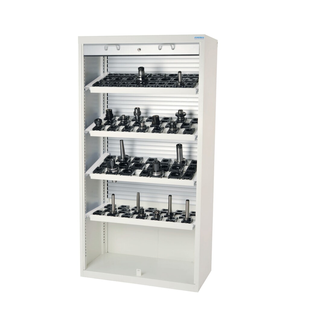 Productafbeelding nr. 1: Bedrunka+Hirth hoge kast voor CNC-gereedschap met aluminium lades, h x b x s 1.950 x 1.000 x 500 mm, SK 30 (80 stuks)