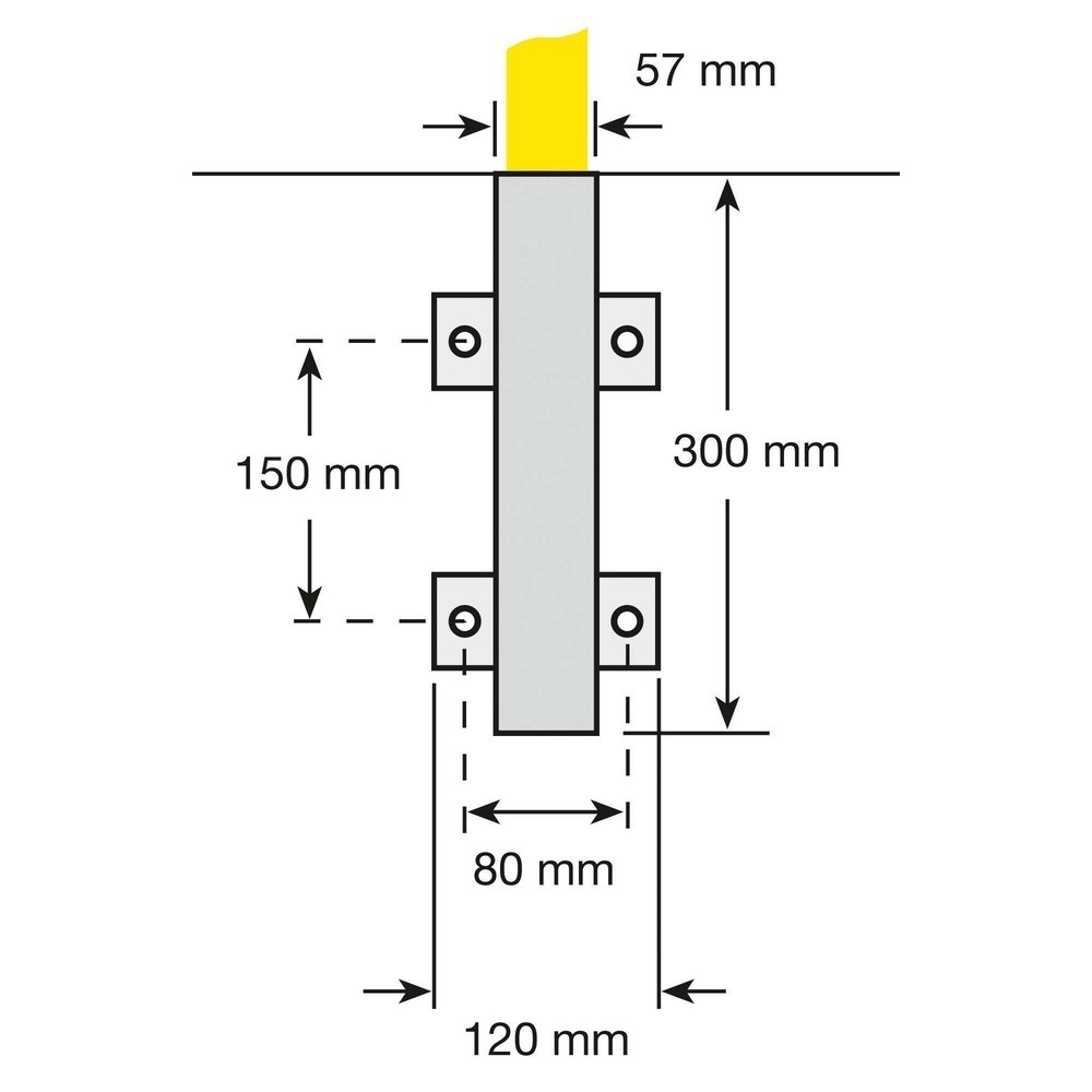 Productafbeelding nr. 4: Beschermbeugel, binnen, zijdelingse bevestiging, uitneembaar, hxb 1.300 x 1.500 mm