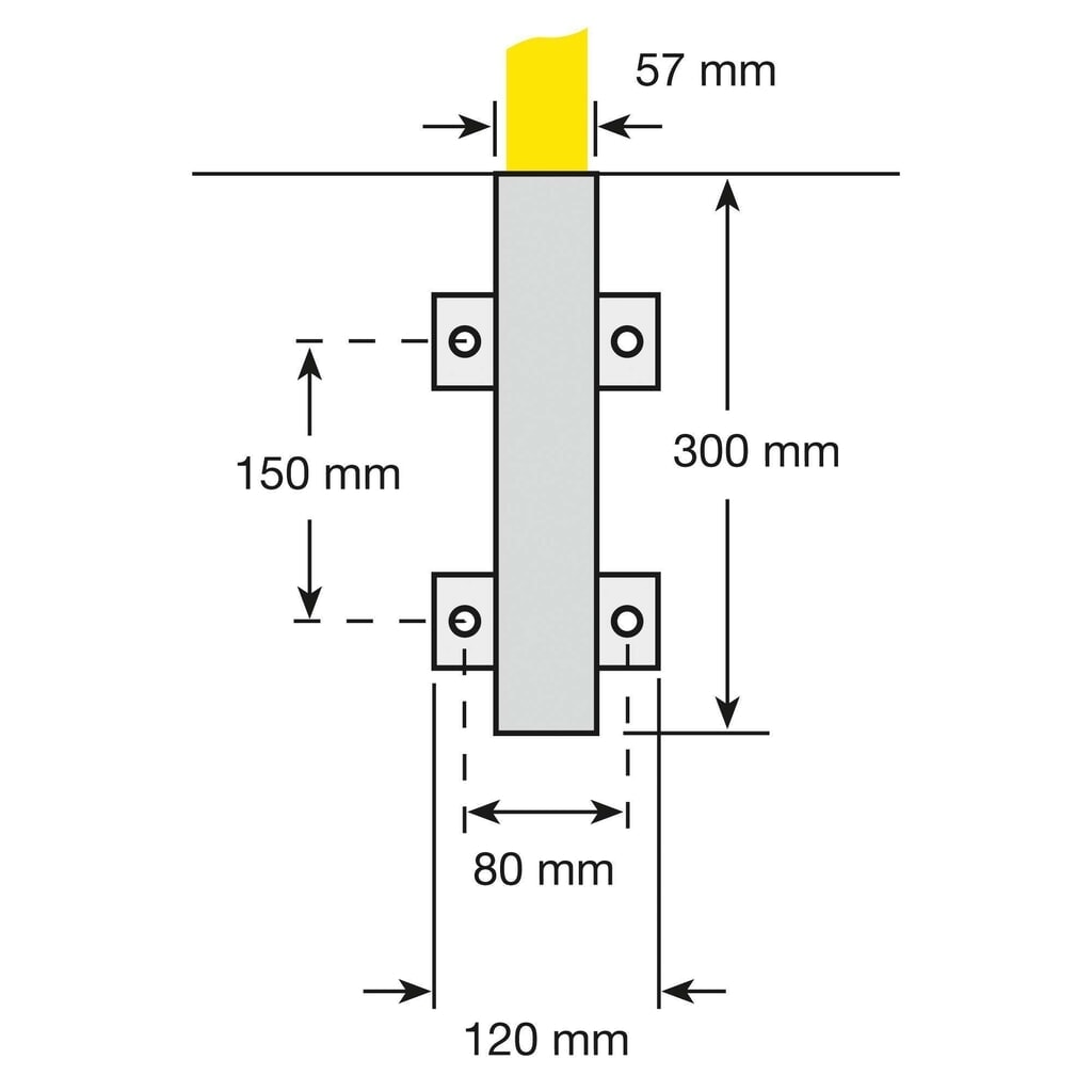 Productafbeelding nr. 4: Beschermbeugel, binnen, zijdelingse bevestiging, uitneembaar, hxb 1.300 x 1.000 mm