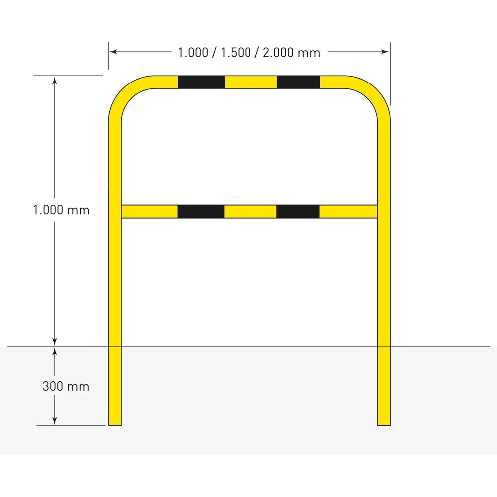 Productafbeelding nr. 6: Beschermbeugel, binnen, zijdelingse bevestiging, uitneembaar, hxb 1.300 x 1.500 mm
