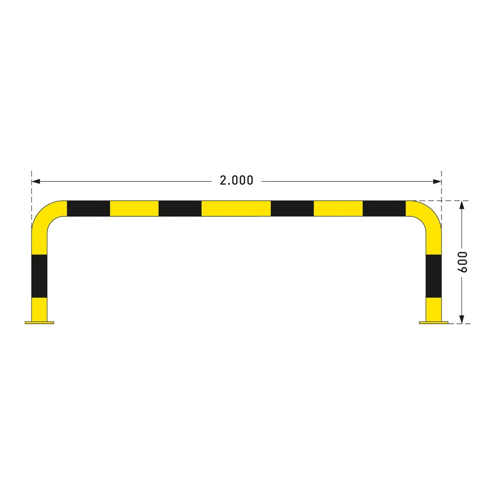 Productafbeelding nr. 2: Beschermbeugel voor gebruik buiten, Ø 76 mm, hxb 600 x 2.000 mm