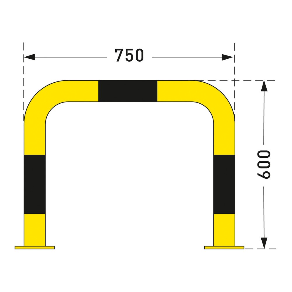 Productafbeelding nr. 2: Beschermbeugel voor gebruik binnen, Ø 76 mm, hxb 600 x 750 mm