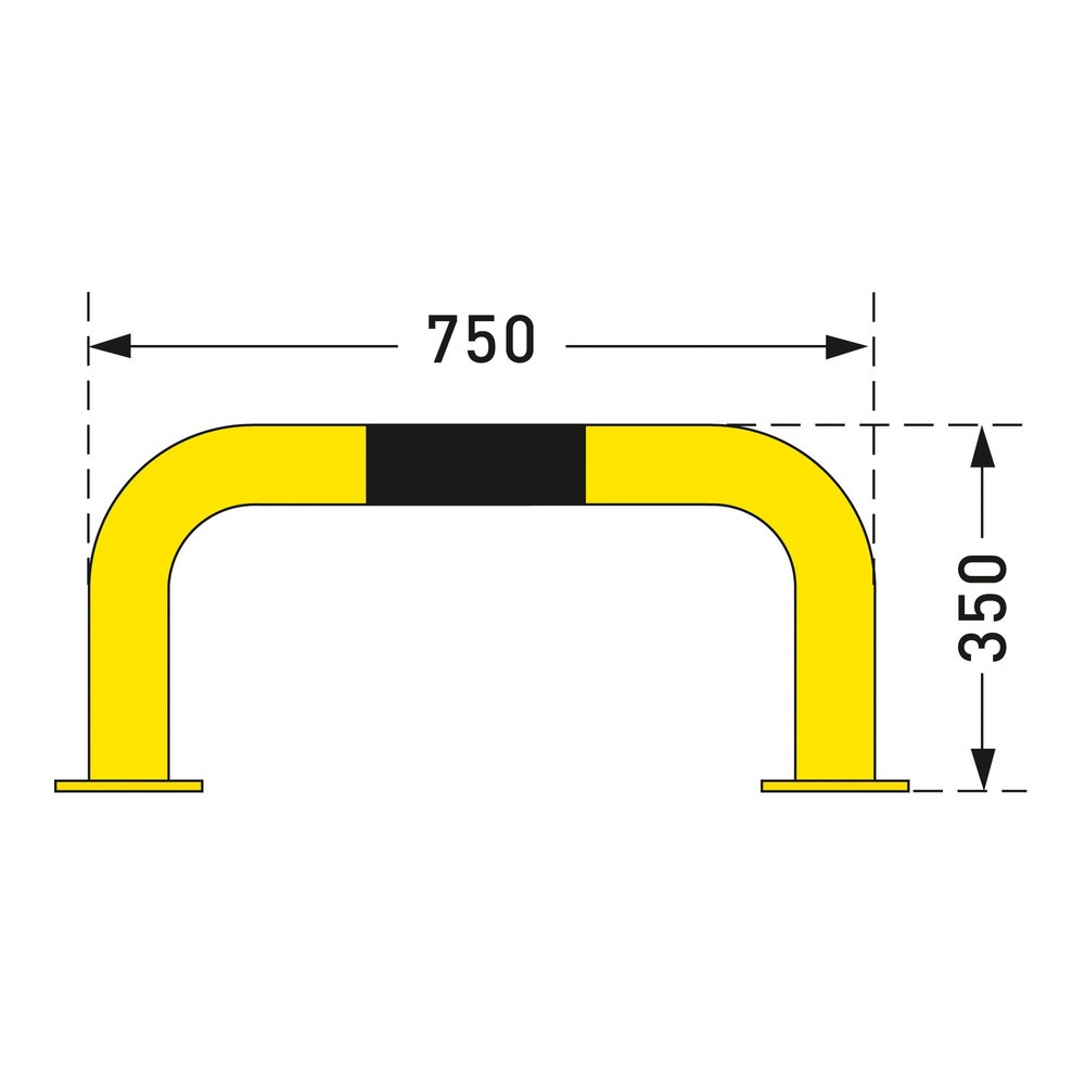 Productafbeelding nr. 3: Beschermbeugel voor gebruik binnen, Ø 76 mm, hxb 350 x 750 mm