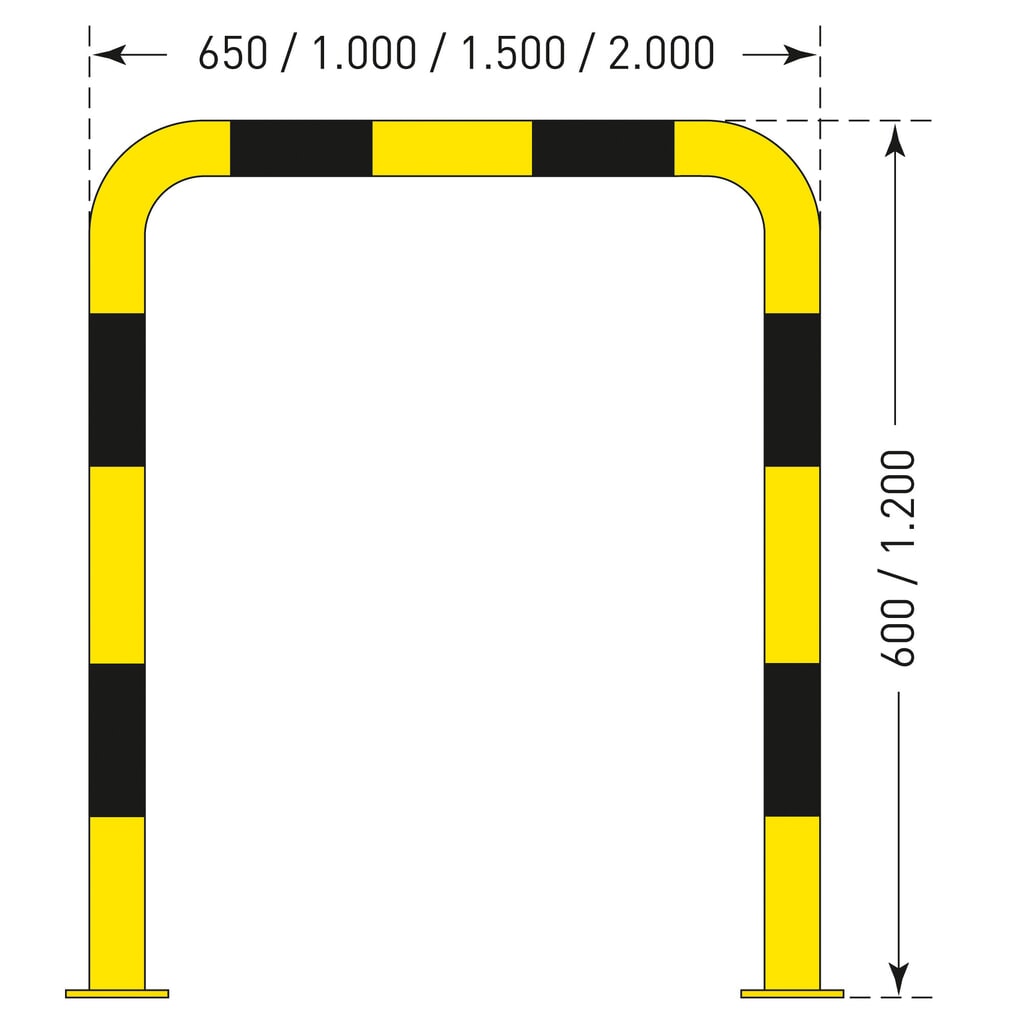 Beschermbeugel voor gebruik buiten, Ø 108 mm, hxb 600 x 1.500 mm Productafbeelding nr. 4: Beschermbeugel voor gebruik buiten, Ø 108 mm, hxb 600 x 1.500 mm