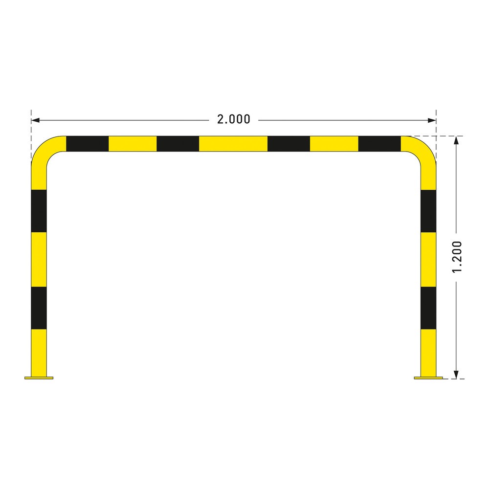 Productafbeelding nr. 2: Beschermbeugel voor gebruik binnen, Ø 76 mm, hxb 1.200 x 2.000 mm