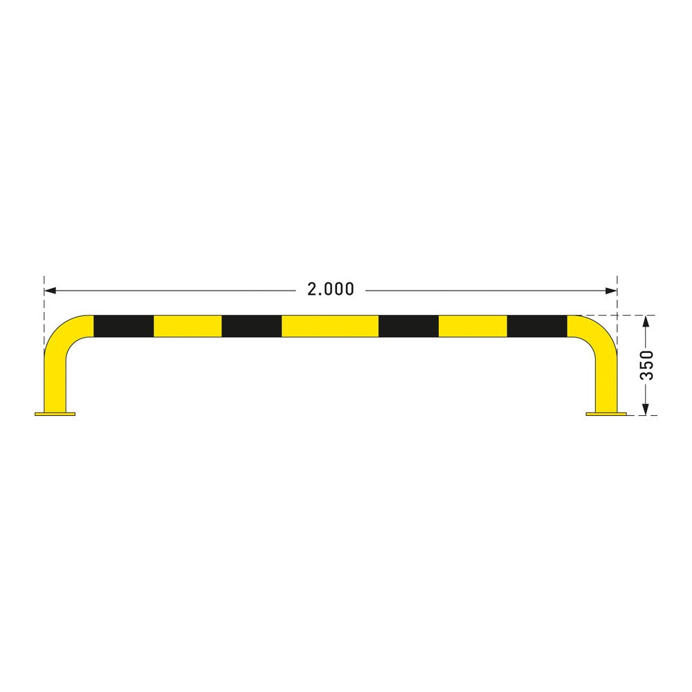 Productafbeelding nr. 2: Beschermbeugel voor gebruik buiten, Ø 76 mm, hxb 350 x 2.000 mm