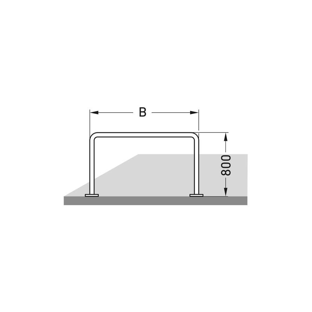 Productafbeelding nr. 7: Beugelrek. standaard, voor keilboutbevestiging, lengte 2.000 mm