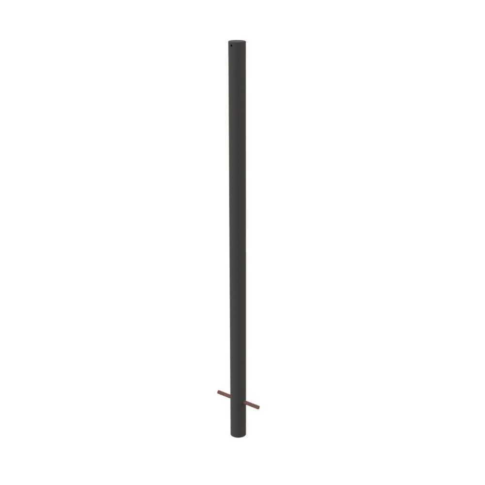 Product afbeelding: RENNER Bevestigingspaal voor stalen afvalbak, 50 liter, voor verankering in beton, met poedercoating