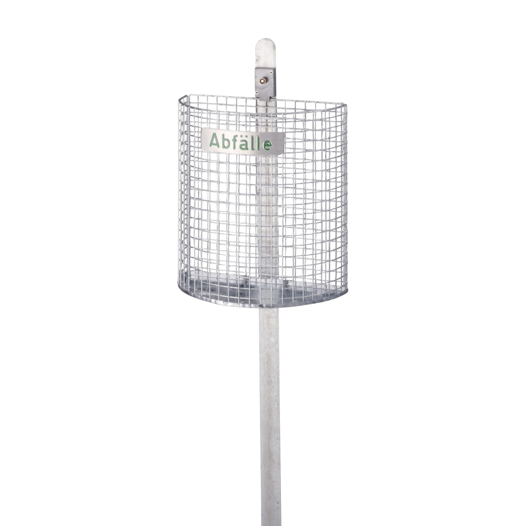 Montagepaal voor afvalkorf van draadgaas, 27 liter, hoogte 1.400 mm Product afbeelding: Montagepaal voor afvalkorf van draadgaas, 27 liter, hoogte 1.400 mm