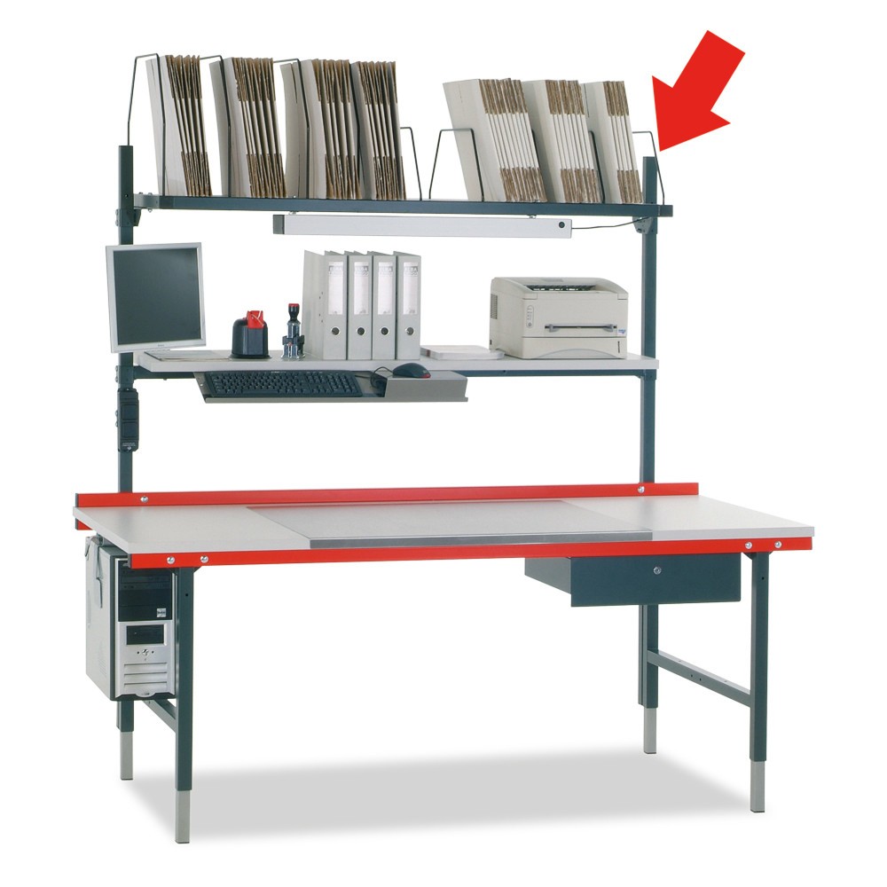 Productafbeelding nr. 4: 2 lange bevestigingsstangen, hxbxd 1.770 x 40 x 40 mm, 1.085 mm boven het tafelblad