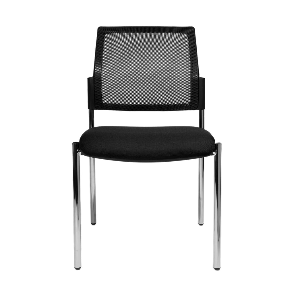 Product afbeelding: Bezoekersstoel Topstar® BtoB 10 met netrugleuning + onderstel met 4 poten, zwart