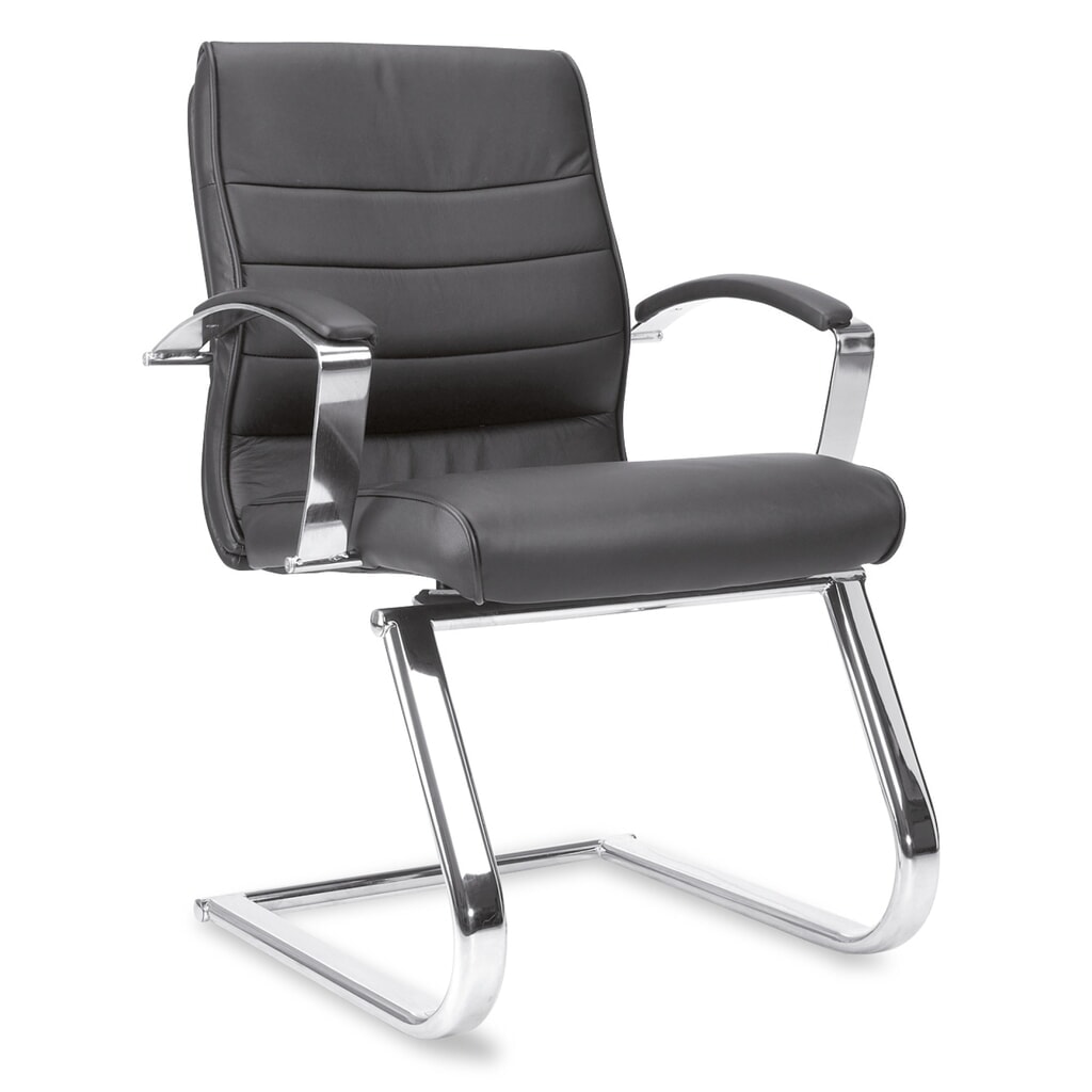 Bezoekersstoel Topstar® Business Pro, frame + leuningen chroom, zwart Product afbeelding: Bezoekersstoel Topstar® Business Pro, frame + leuningen chroom, zwart