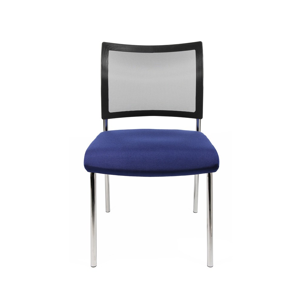 Productafbeelding nr. 2: Bezoekersstoel Topstar® Classic met netrugleuning + 4 poten frame, blauw
