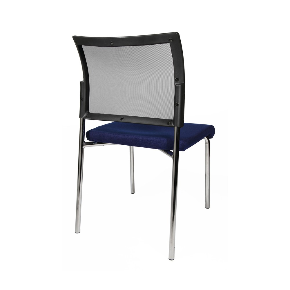 Productafbeelding nr. 3: Bezoekersstoel Topstar® Classic met netrugleuning + 4 poten frame, blauw